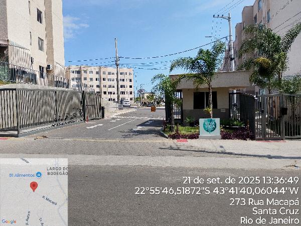 Apartamento em Rio de Janeiro, Santa Cruz, Rua Macapa, N. 273, Apto 309, Bl 02, RJ. Área: 41.19m2