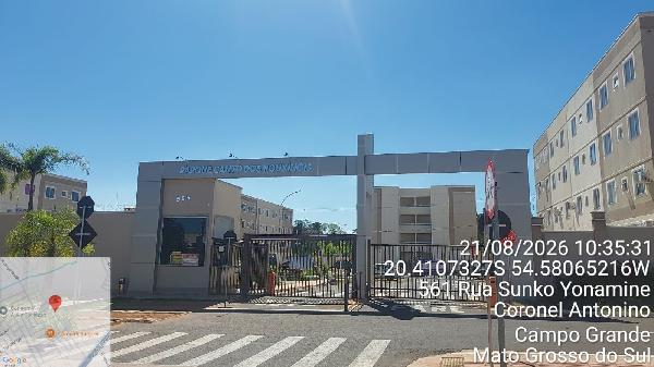 Apartamento em Campo Grande, Morada Do Sossego, Rua Sunko Yonamine, N. 565, Apto 102, Bl 18 Pav Terreo Vaga 145, MS. Área: 39.96m2