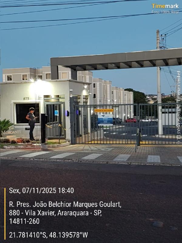 Apartamento em Araraquara, Jardim Santa Clara (vila Xavier), Rua Pres Joao Belchior Marques Goulart, N. 873, Apto 302, Bl 06, SP. Área: 44.14m2
