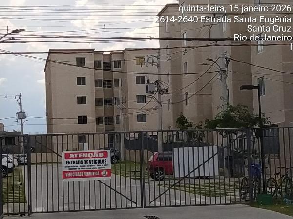 Apartamento em Rio de Janeiro, Santa Cruz, Estrada De Santa Eugenia, N. 3200, Apto 208, Bl 13, RJ. Área: 40.54m2