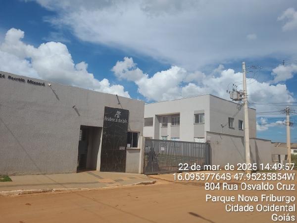 Apartamento em Cidade Ocidental, Mansoes Recreio Mossoro, Rua Oswaldo Cruz, N. Sn, Apto 202, Bl. C, Vg20 Chac 14 Qd 3, GO. Área: 53.54m2